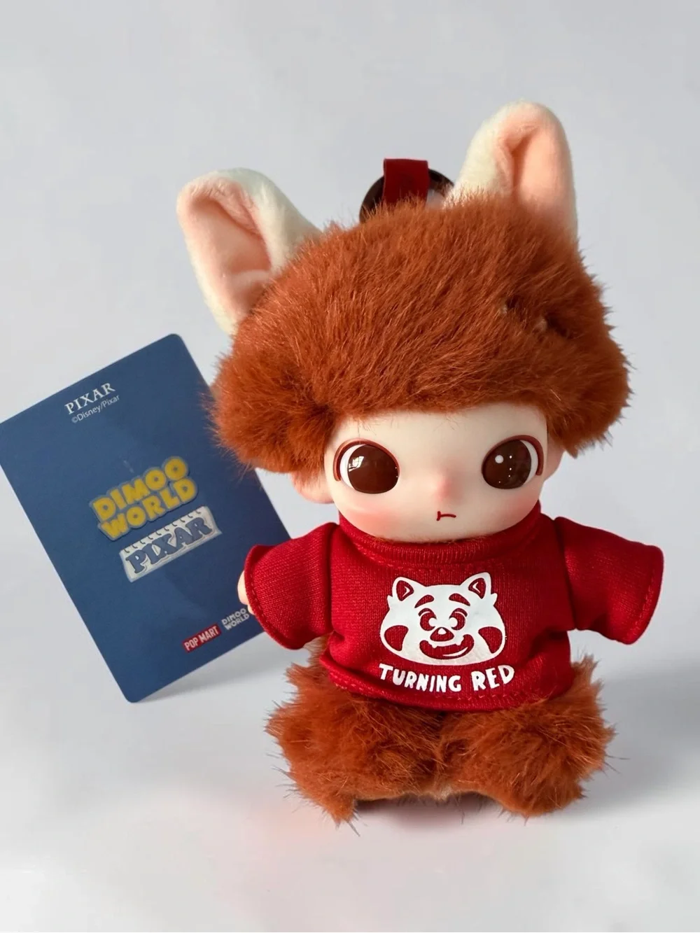 POP MART - Dimoo World - Turning Red Plush Keychain Doll